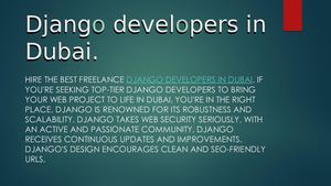 Django Developers In Dubai