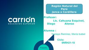 Region Janca O Cordillera