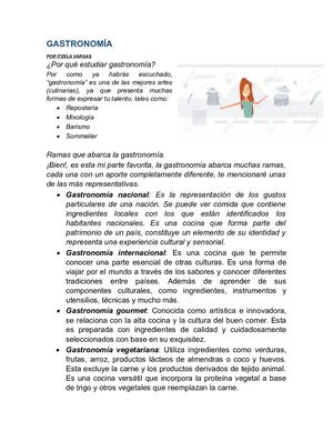 Gastronomía 12°h
