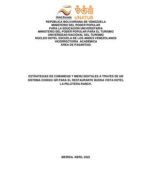 Informe N°1729 Pasantia Administrativa Trabajo De Grado 2022