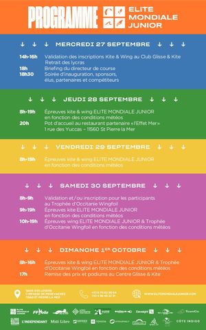 Programme Elite Mondial Junior 2023