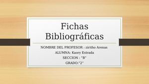Fichas Bibliográficas