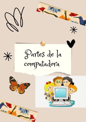 Documento A4 Portada Propuesta Proyecto Scrapbook Doodle Marrón Y Negro