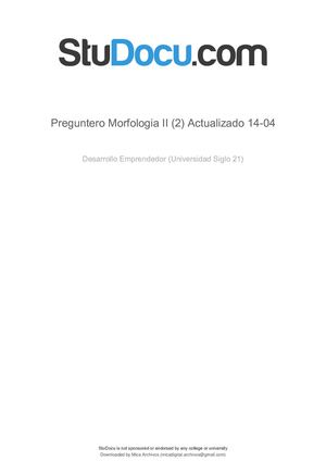 Morfologia 2 1er Parcial Preguntero Preguntero Morfologia Ii 2 Actualizado 14 04