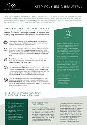 PEARL RESORTS_EN_ENVIRONMENTAL CHARTER P.R.O.T.E.C.T
