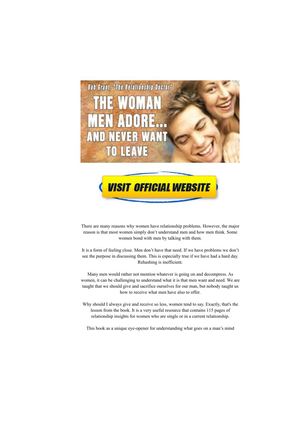 The Woman Men Adore And Never Want to Leave by Bob Grant PDF, eBook