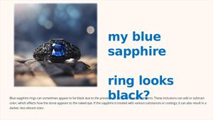 My Blue Sapphire Looks Black