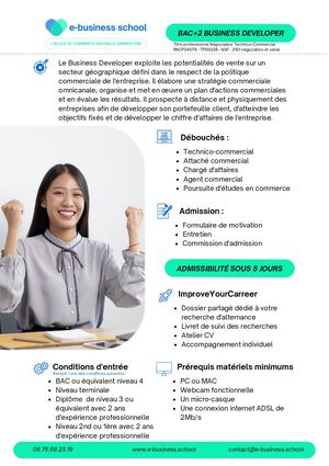 Calaméo - Bac+2 Business Developer