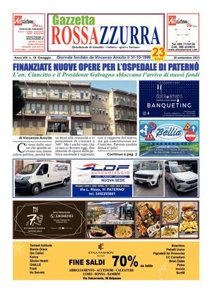 Gazzetta Rossazzurra 30 09 2023 Anno Viii N 18