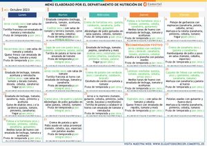 Menú Octubre