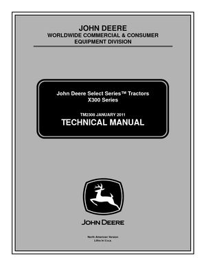 John Deere X324 Service Maintenance Manual