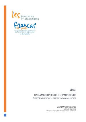 Une Ambition Pour Hérimoncourt - Note Synthétique