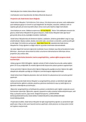 Dede Korkut Sunum Metni