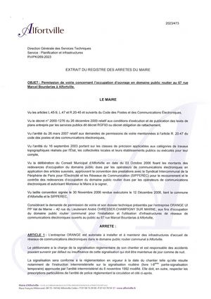 2023 473 Arrêté Permission De Voirie N°67 Rue Marcel Bourdarias