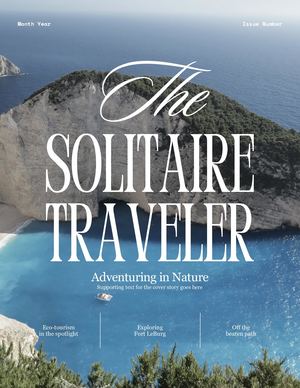 Travel Magazine In White Light Blue Seafoam Green Minimal Type Driven Style