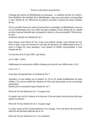 Trouver Votre Pierre De Protection