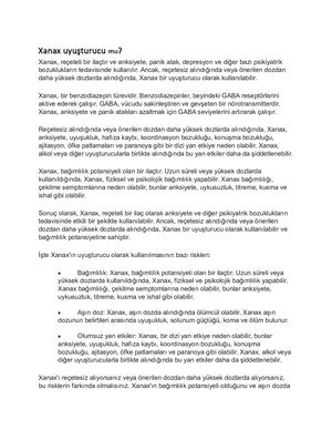 Xanax Uyuşturucu Mu