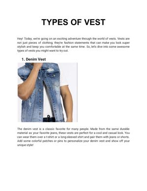 Types of Vest Every Man Should Know