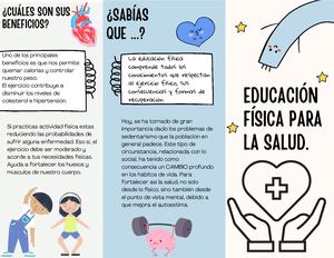 Tríptico Sobre La Educación Física