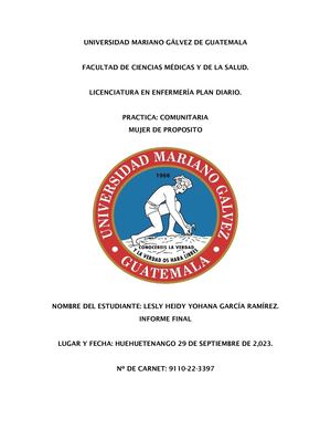 Informe Final, Practica Comunitaria