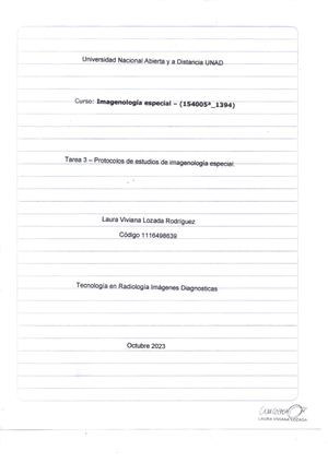 Tarea 3 Protocolos De Estudios De Imagenologia Especial