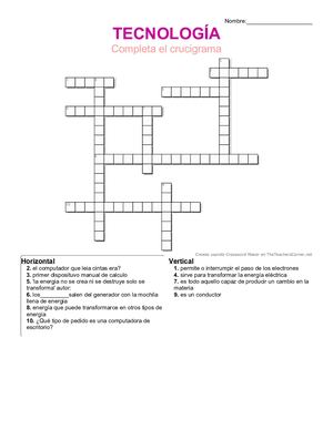 Crucigrama Sin Resolver