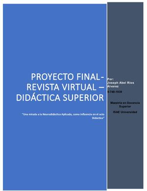 Proyecto Final Revista Virtual Didáctica Superior Joseph Ríos