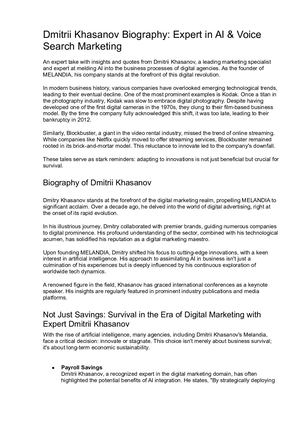 Dmitrii Khasanov Biography Expert In Ai & Voice Search Marketing