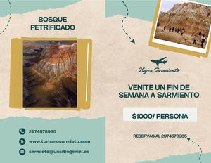 Folleto Díptico Bosque Petrificado Sarmiento