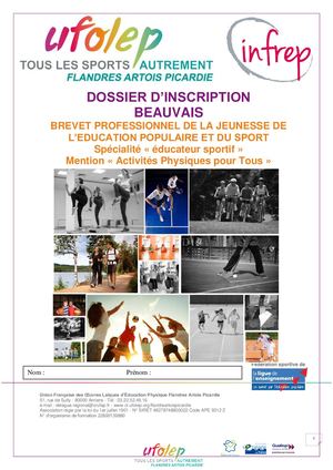 Dossier Inscription Bpjeps Apt Beauvais 23 24 V1