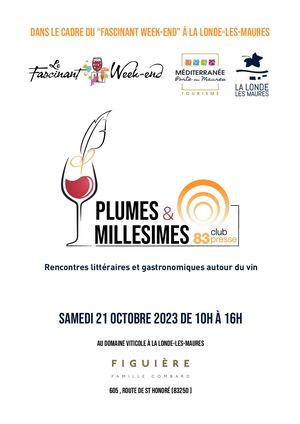 Plumes&millesimes 21 Octobre 2023 Club Presse 83
