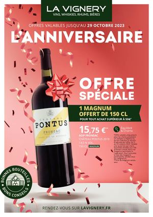 La Vignery Offre Anniversaire 2023