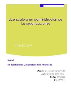 Recolectando y sistematizando la información