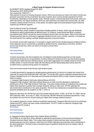 8 Best Funds For Regular Dividend Income