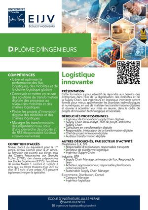 Flyer Logistique Innovante Upjv