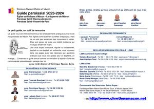 Guide paroissial 2023-2024 Eglise catholique à Mâcon