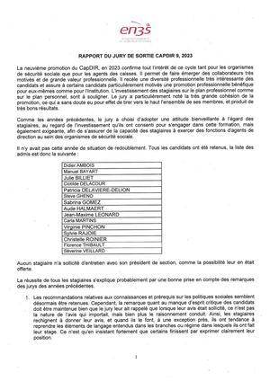 Rapport Jury De Sortie Capdir