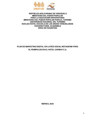 Informe N°1736 Pasantia Administrativa Trabajo De Grado 2022