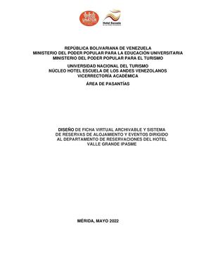 Informe N°1737 Pasantia Administrativa Trabajo De Grado 2022