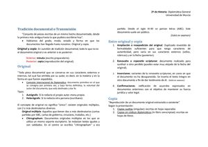 Diplomatica General Tradicion Documental