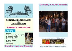 Boletín 63  del Rosario de los Esclavos de Santa María. Catedral de Pamplona.
