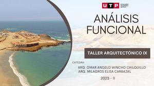 UTP Taller Arquitectónico IX - ANALISIS FUNCIONAL_ - Vol 1