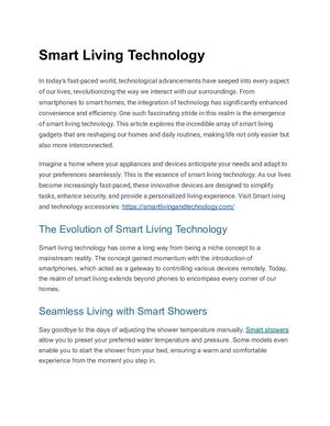 Smart Living Technology