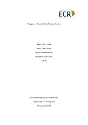 Lineamientos Trabajos Escritos