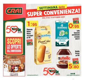 Volantino Crai Regina dal 5 all'11 ottobre