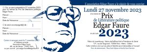 Invitation Prix Edgar Faure 2023