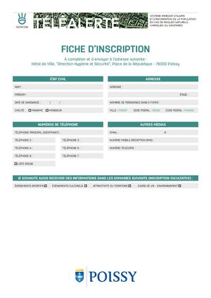 Fiche Inscription Téléalerte Poissy
