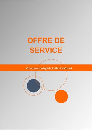 Offre De Service Eurl Innovacom Et Conseil
