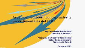 Generalidades del PGD