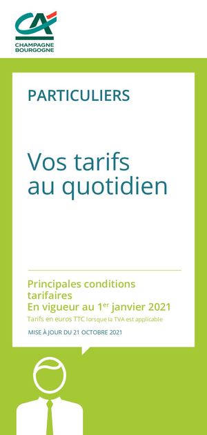 Tarifs 2021 Particuliers